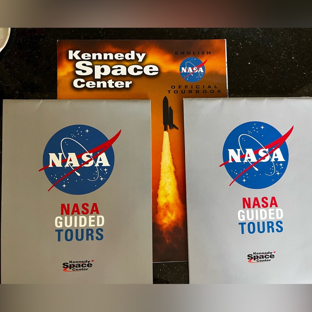 NASA Kennedy Space Center Official Tourbook with Two Guided Tours Booklets